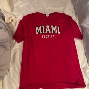 Red Miami Florida T-Shirt